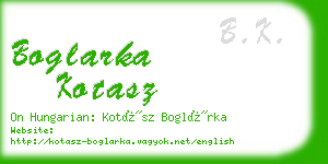 boglarka kotasz business card